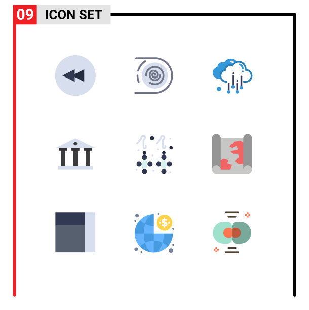设置9个现代UI图标符号标志图片下载