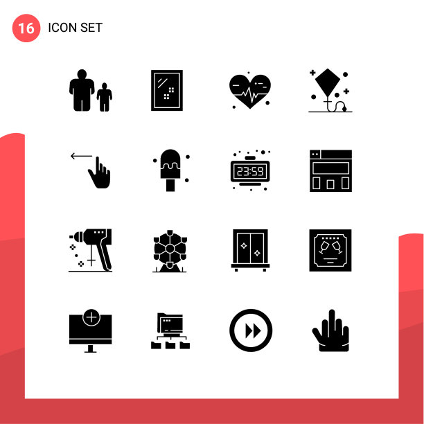 16 .用户界面实心字形包现代图片下载