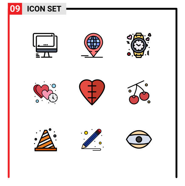 为卷筒纸设置9种通用填充线平面颜色图片下载