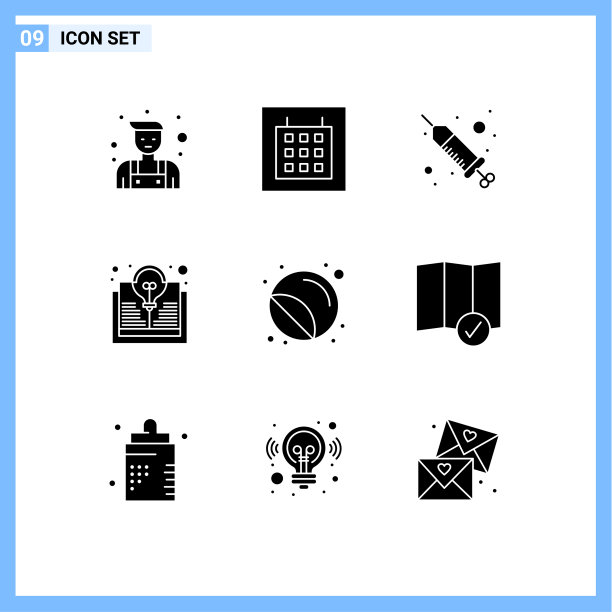 9 .创意图标的现代标志和符号图片下载