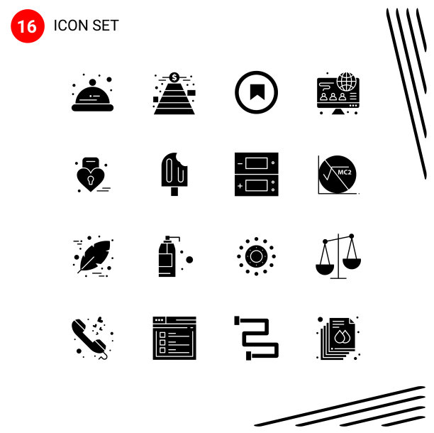 16 .用户界面实心字形包现代图片下载