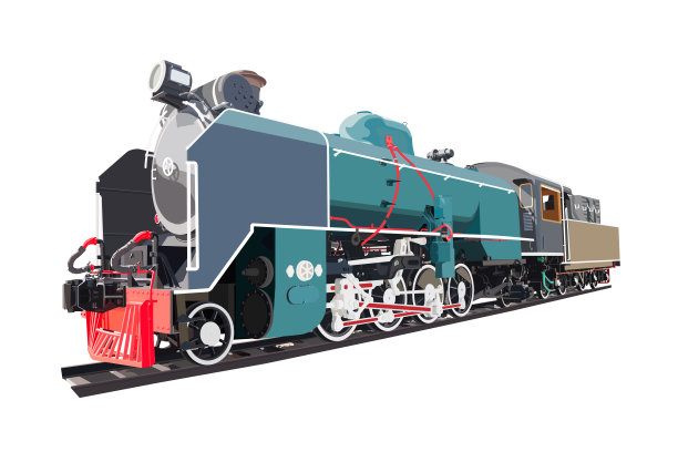 蒸汽机车运输，老式火车。图片下载