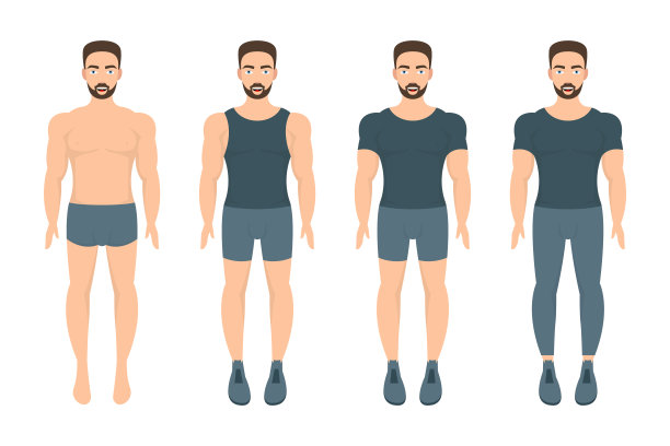 运动男子矢量设计插图孤立在白色的背景图片下载