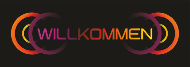 文字创意设计Willkommen，德语(Germany)，意为欢迎。矢量插图。EPS10。这个设计可以在不同的语言中找到。图片下载