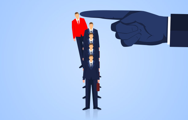 穿红衣服的商人被赶出队伍图片下载