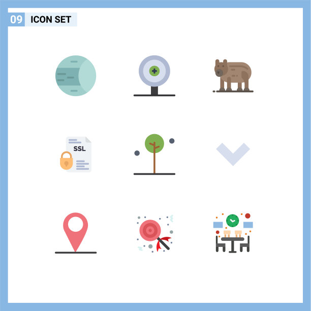 9 .通用平色标志标志SSL叶图片下载