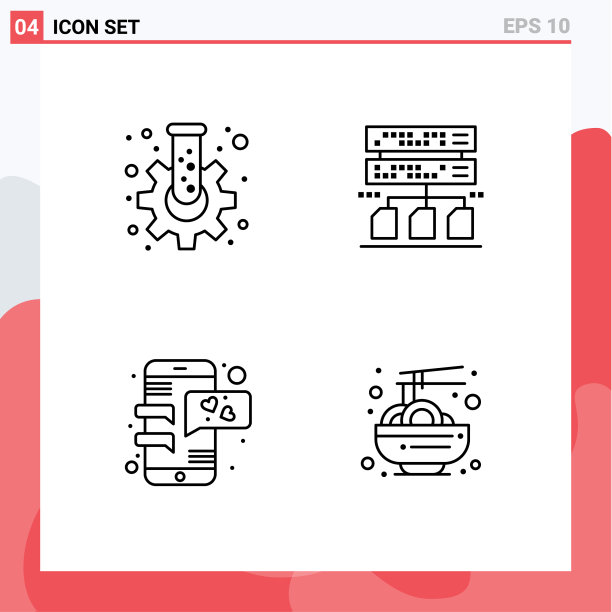 设置4填充线平面颜色的网格齿轮图片下载
