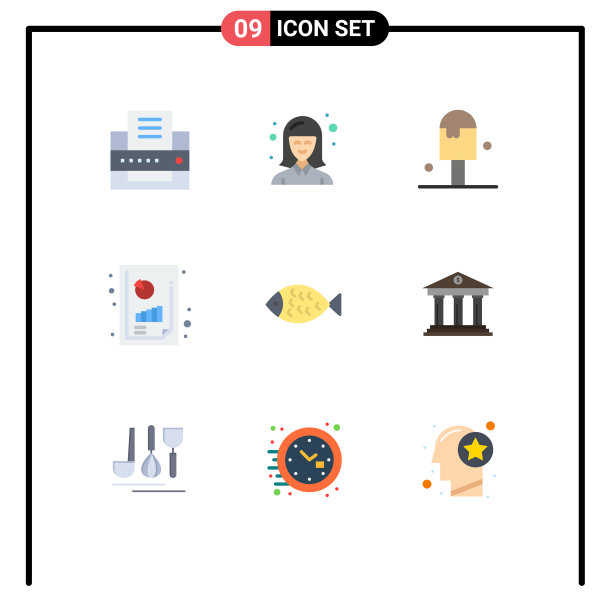 为复活节设置9个现代UI图标符号图片下载