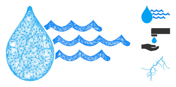 水多边形网图片下载