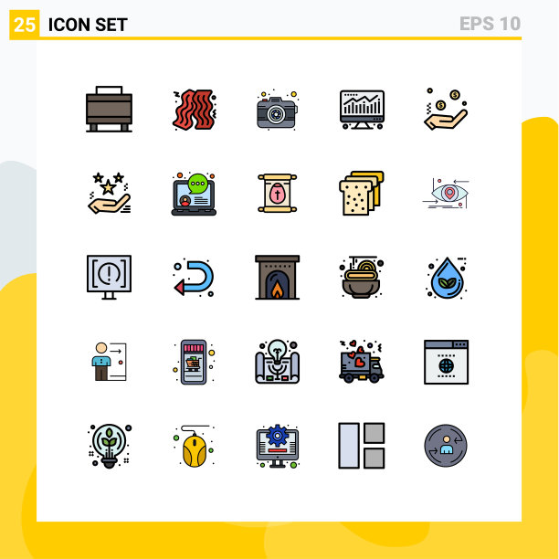 现代设置25填充线平面颜色图片下载