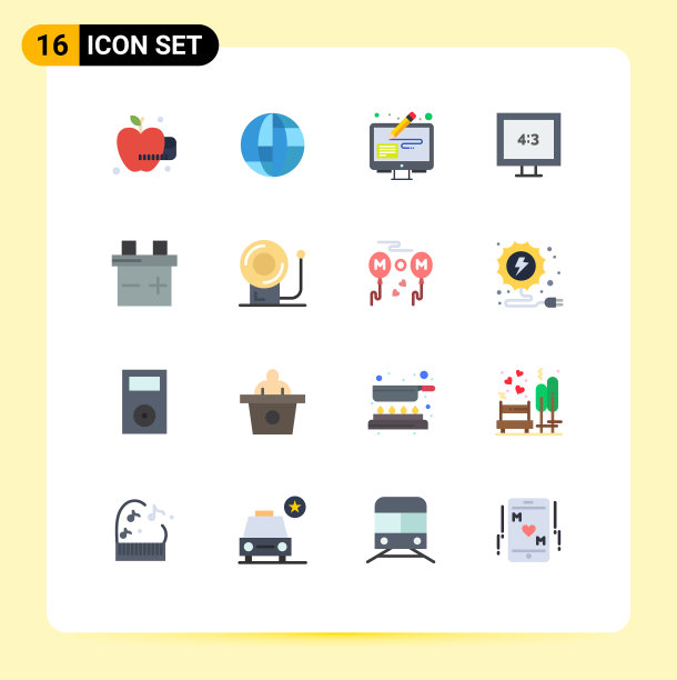 打包16个创意单色气球图片下载