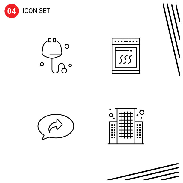 股票图标包4线标志和符号图片下载