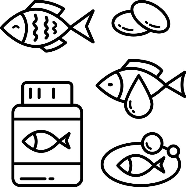 鱼油图标套装图片下载