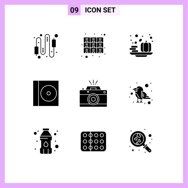 在网格上设置9个固定的符号，用于相机压缩图片下载