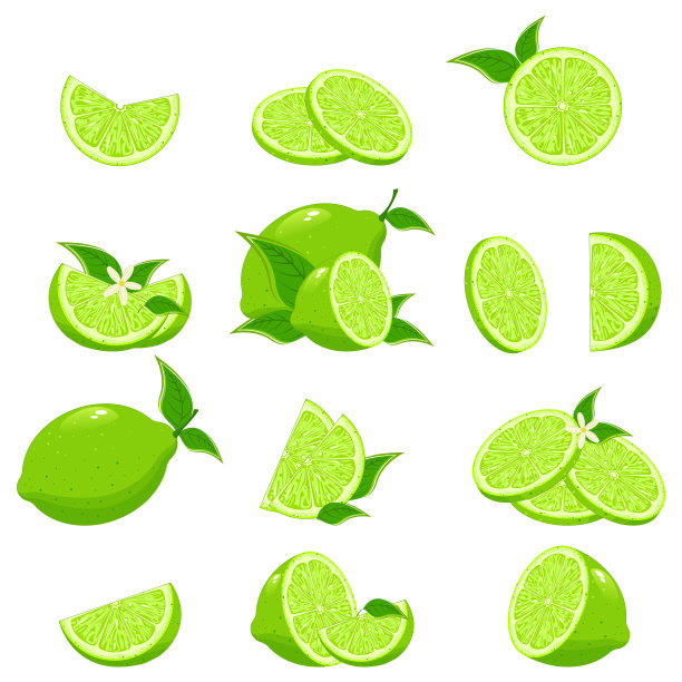 新鲜石灰集合图片下载