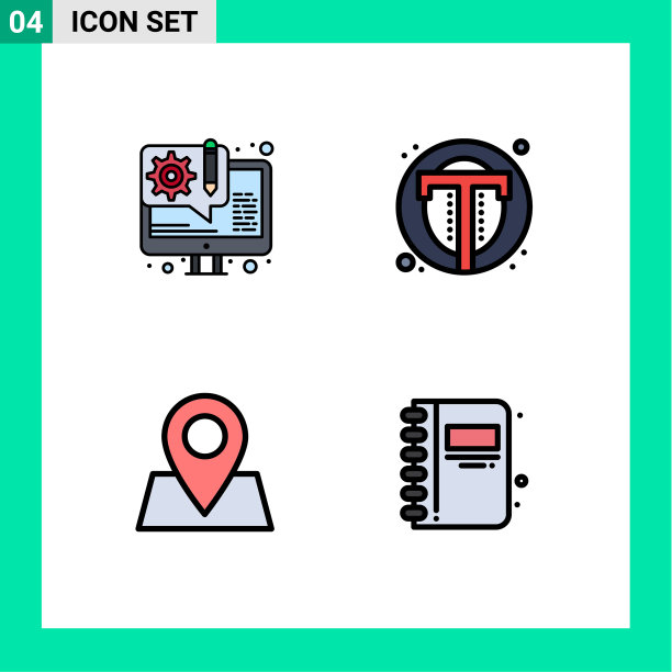 用户界面包4基本填充线平图片下载