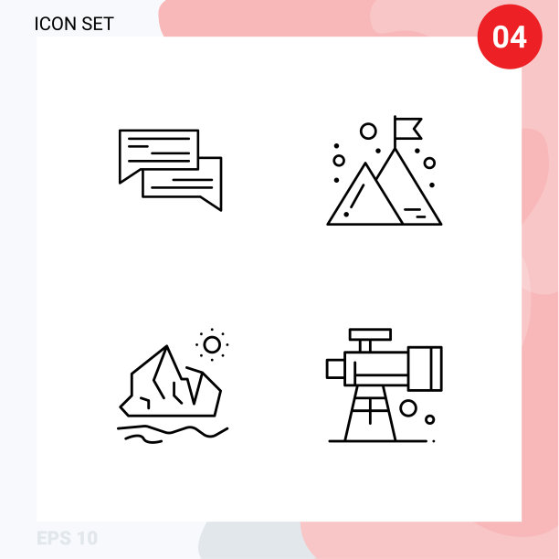 用户界面包4基本填充线平图片下载