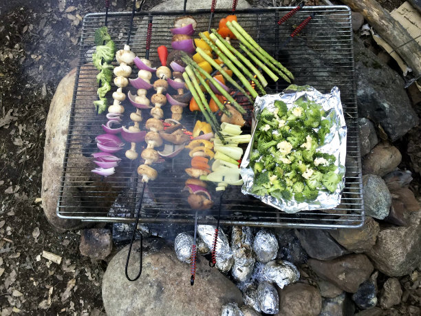 素食串野营烧烤图片下载