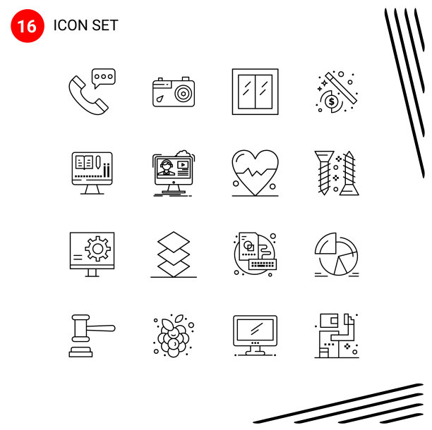 16大纲概念的网站，移动和应用程序图片下载