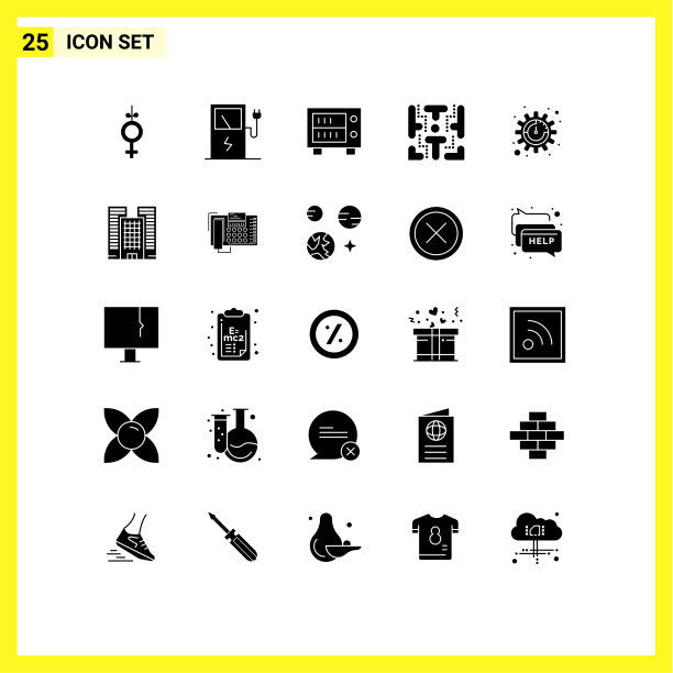 象形文字设置了25个简单的立体字形图片下载