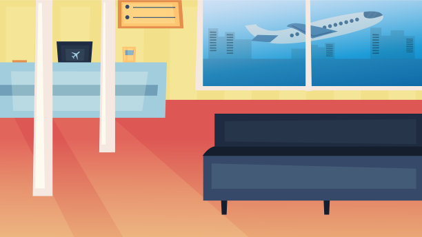 概念机场空空如也的机场航站楼图片下载