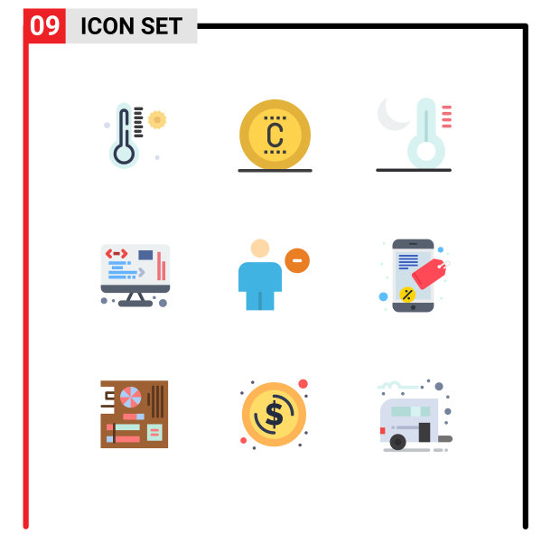 9 .用户界面平面彩色包装现代标识图片下载
