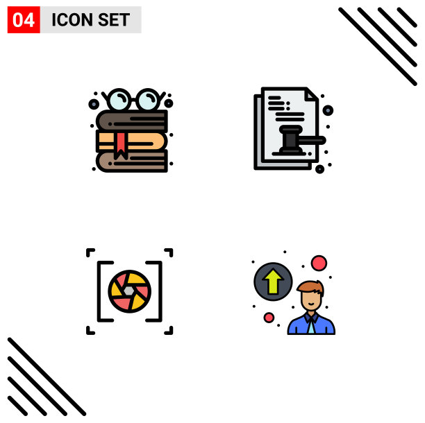 设置4商业填充线平面颜色包图片下载