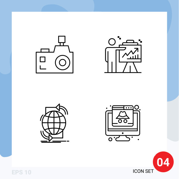 在网格上设置4个填充线的平面颜色图片下载