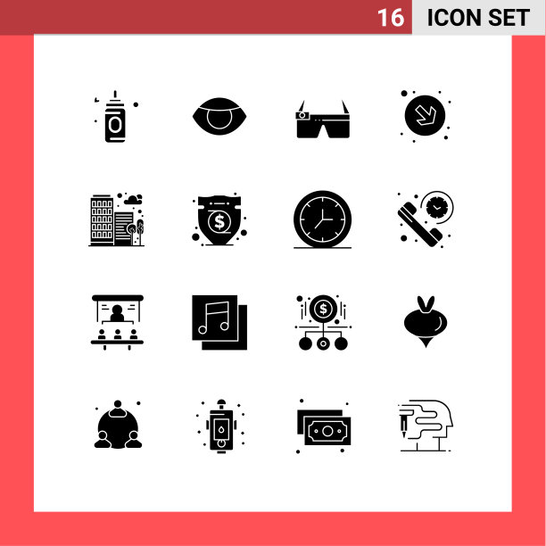 移动界面立体字形设置16个象形文字图片下载