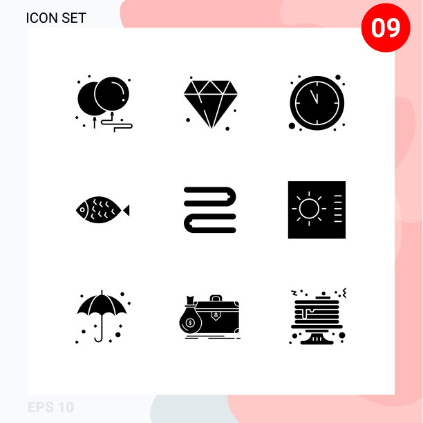 9 .创意图标的现代标志和符号图片下载