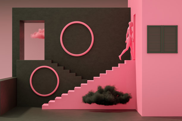 建筑、空框架和楼梯图片下载