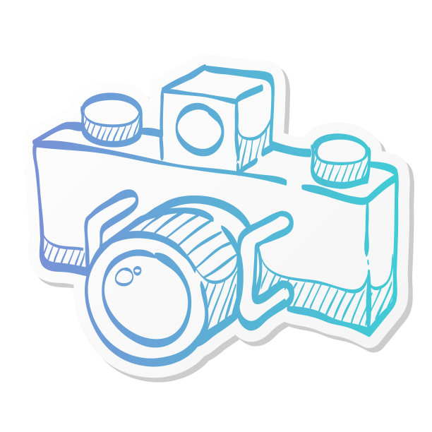 贴纸风格图标-全景相机图片下载