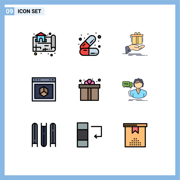 包9创意填充线平面颜色网站图片下载