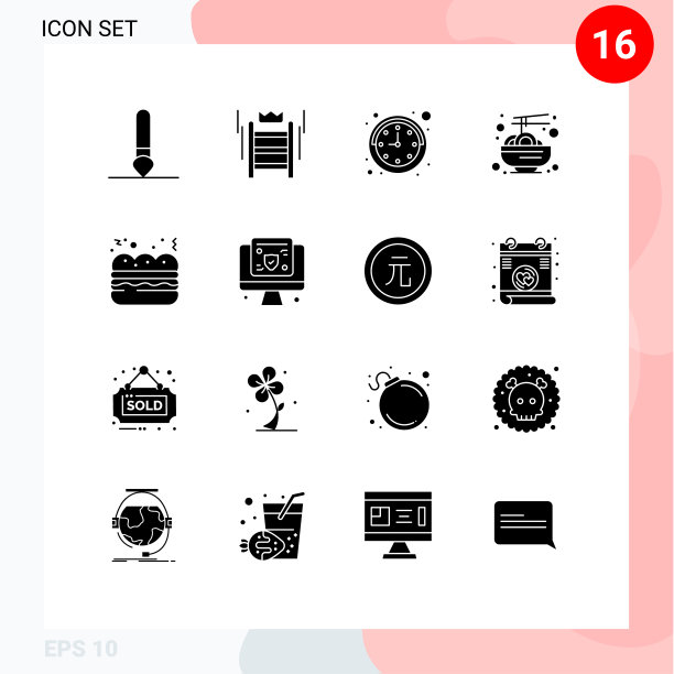 主题立体符号和可编辑符号的16种图片下载