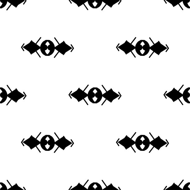 明亮的无缝几何图案的黑色书法卷曲，装饰在一个白色的背景。所有的照片。库存矢量插图装饰和设计，墙纸，包装纸，织物。图片下载