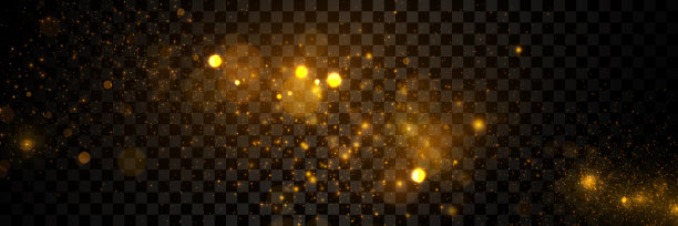 发光金色粒子爆炸，透光效果。图片下载
