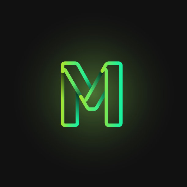 绿色纸张折叠字符从排版，矢量插图图片下载