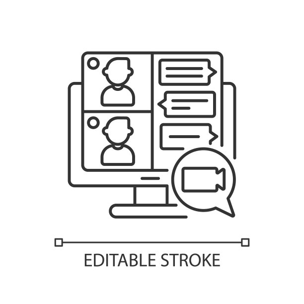 屏幕共享线性图标图片下载