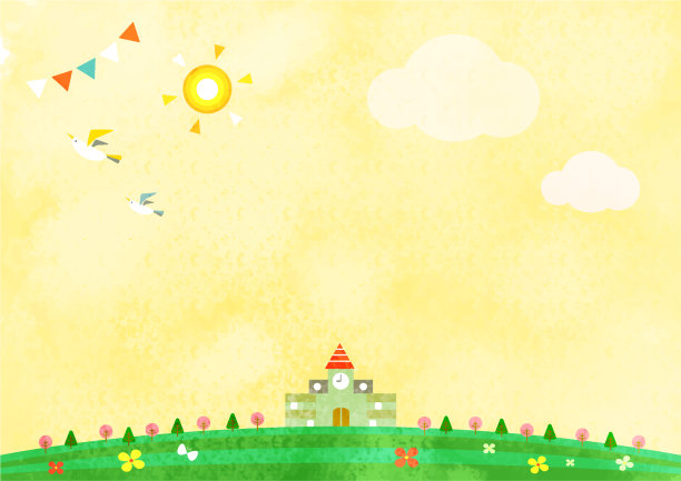 春天学校框架素材图片