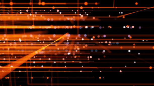 未来的红橙色光线小粒子图片下载