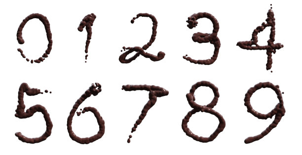 从0到9的巧克力数字图片下载