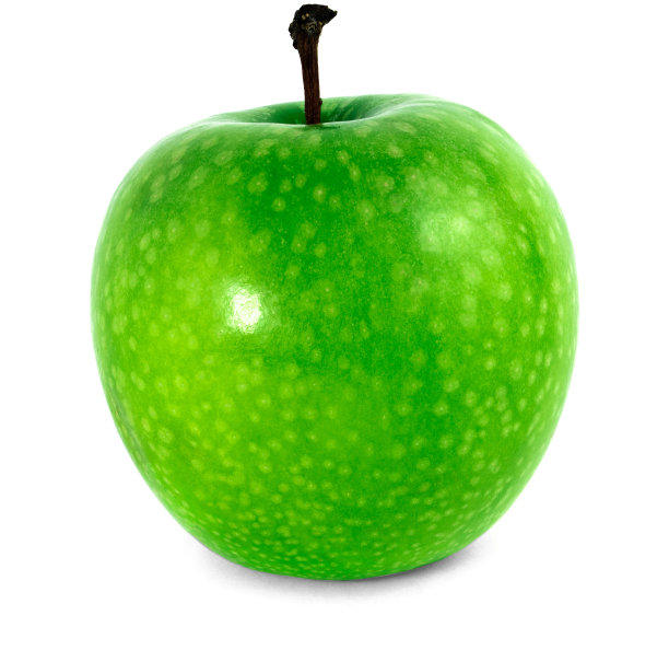 青苹果孤立在白色背景上图片下载