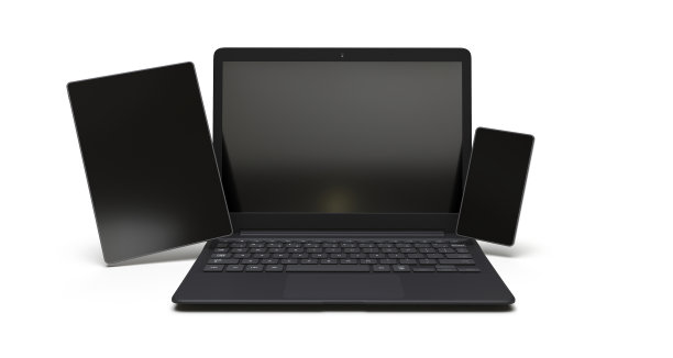 模拟与电子设备白色背景图片下载