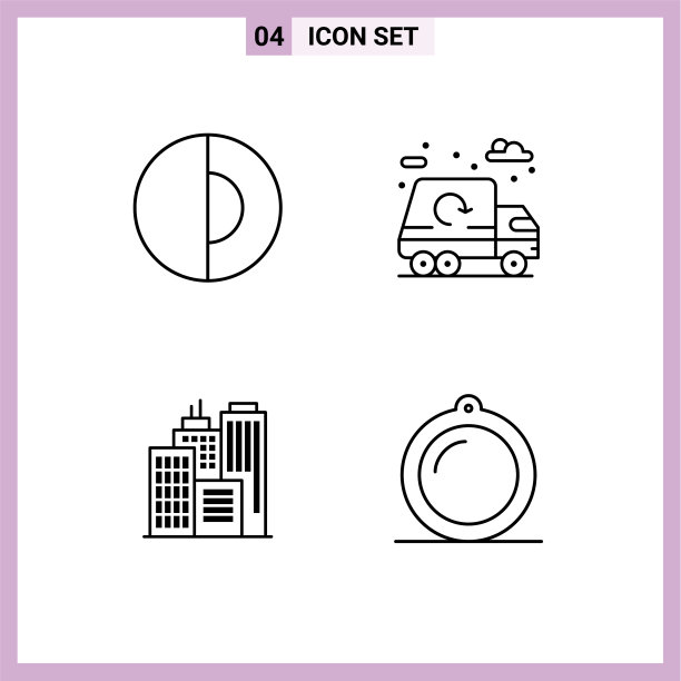 用户界面包4基本填充线平图片下载