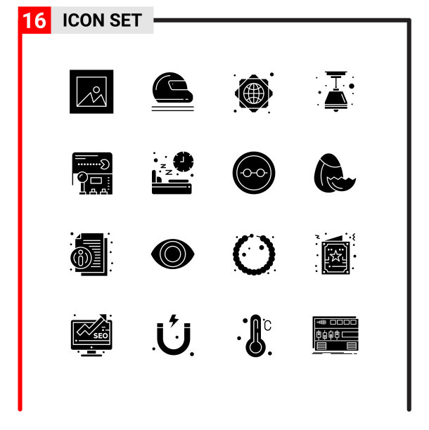 16个创意图标的现代标志和符号图片下载