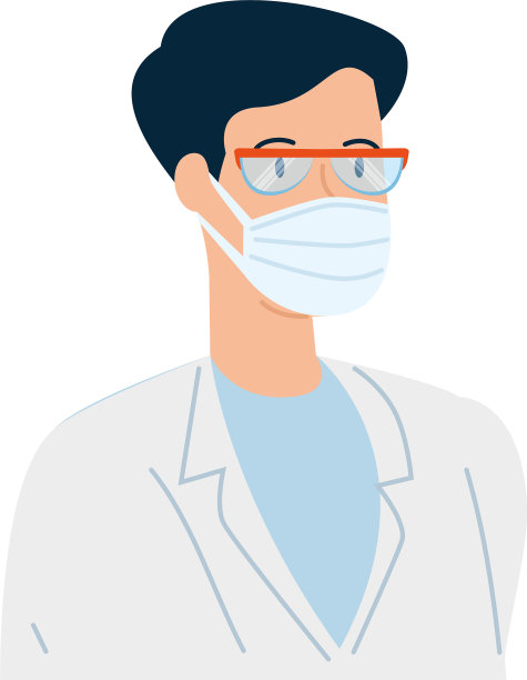 男医生使用面罩和护目镜图片下载