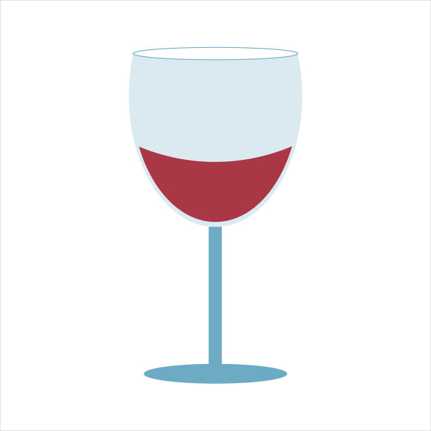 白色背景上的玻璃插图上的红酒图片下载