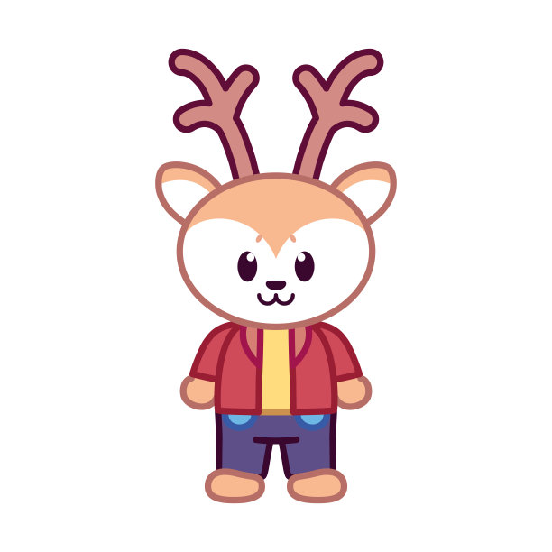 孤立的驯鹿动物图片下载