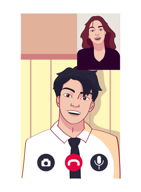 孤立的夫妇打电话图片下载