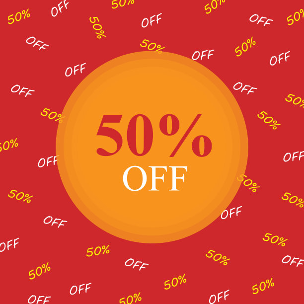五折促销的概念图片下载